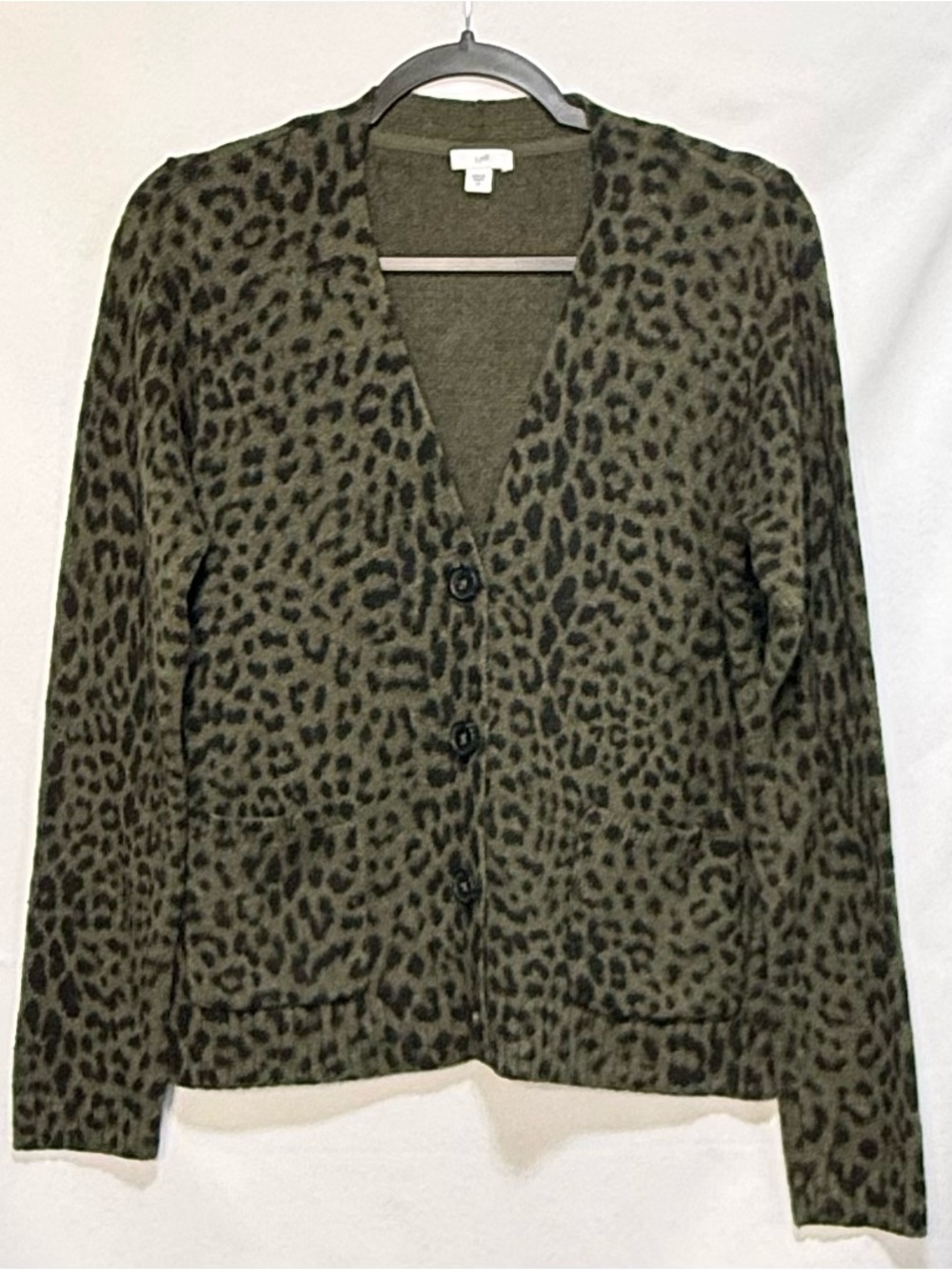 J. Jill Olive Green Knit Button Front Cardigan Sweater Size XS